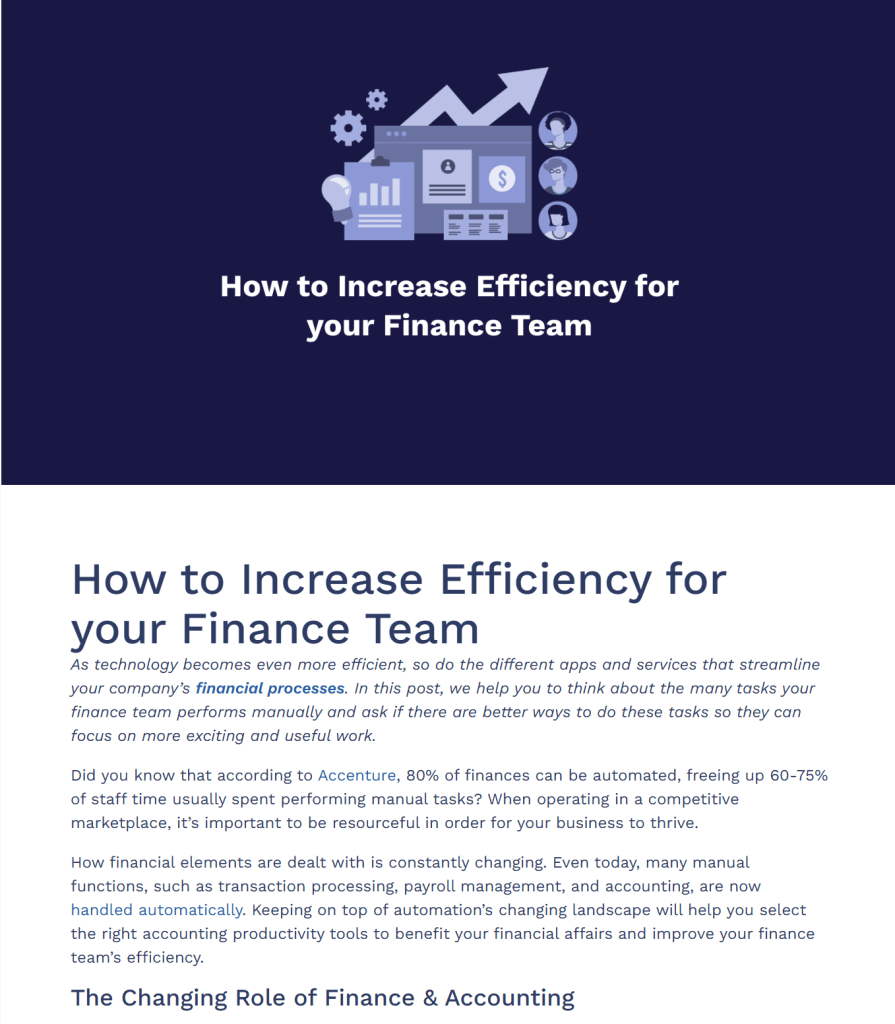 image of a financial blog sampe of expert b2b copywriting services